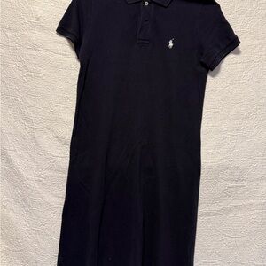 Ralph Lauren Dark Blue Polo Dress with Iconic Emblem